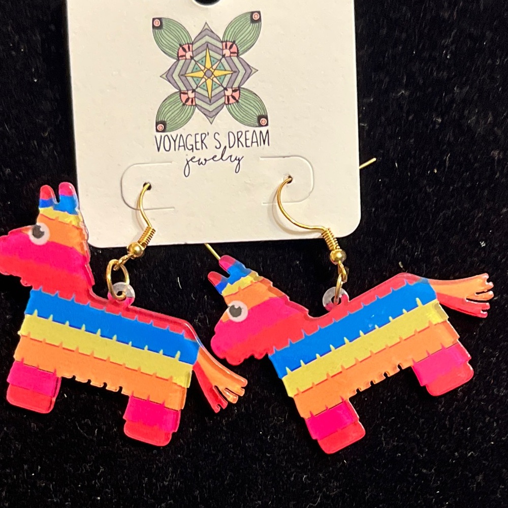 Handmade Colorful Piñata Earrings